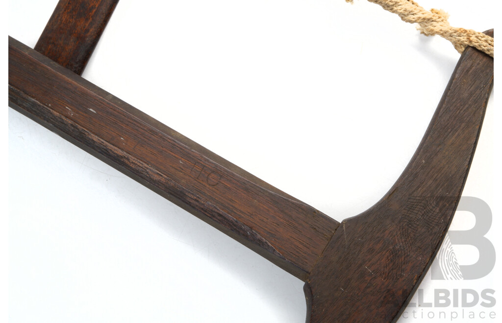 Vintage Carpenters Bow Saw with HC Stampings