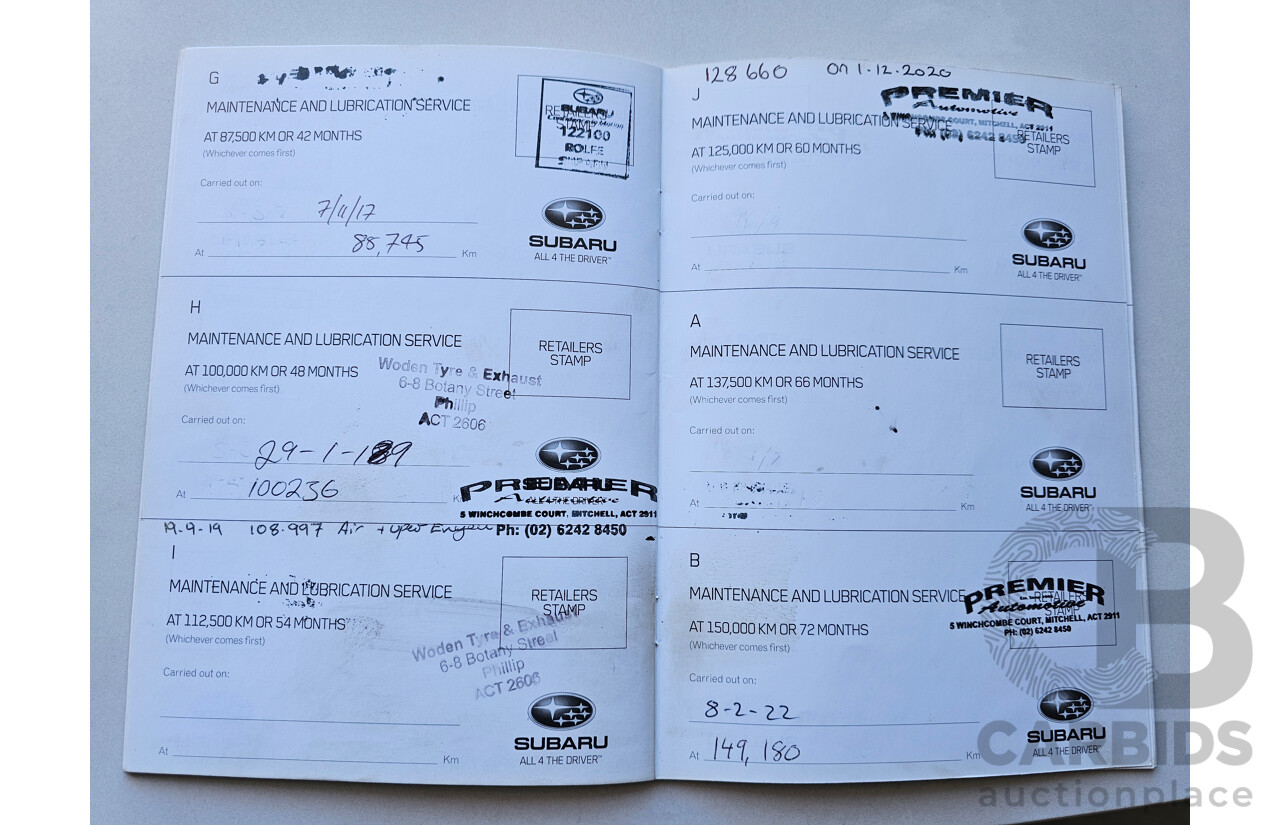 09/2011 Subaru Forester X 2.5L Pearl White