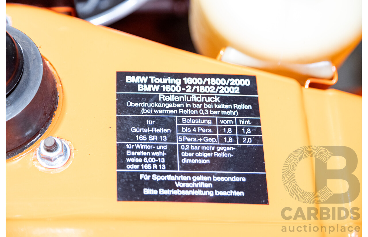 1/1971 BMW 1602 2d Coupe Inka Orange 1.6L