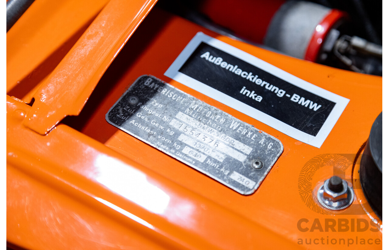 1/1971 BMW 1602 2d Coupe Inka Orange 1.6L