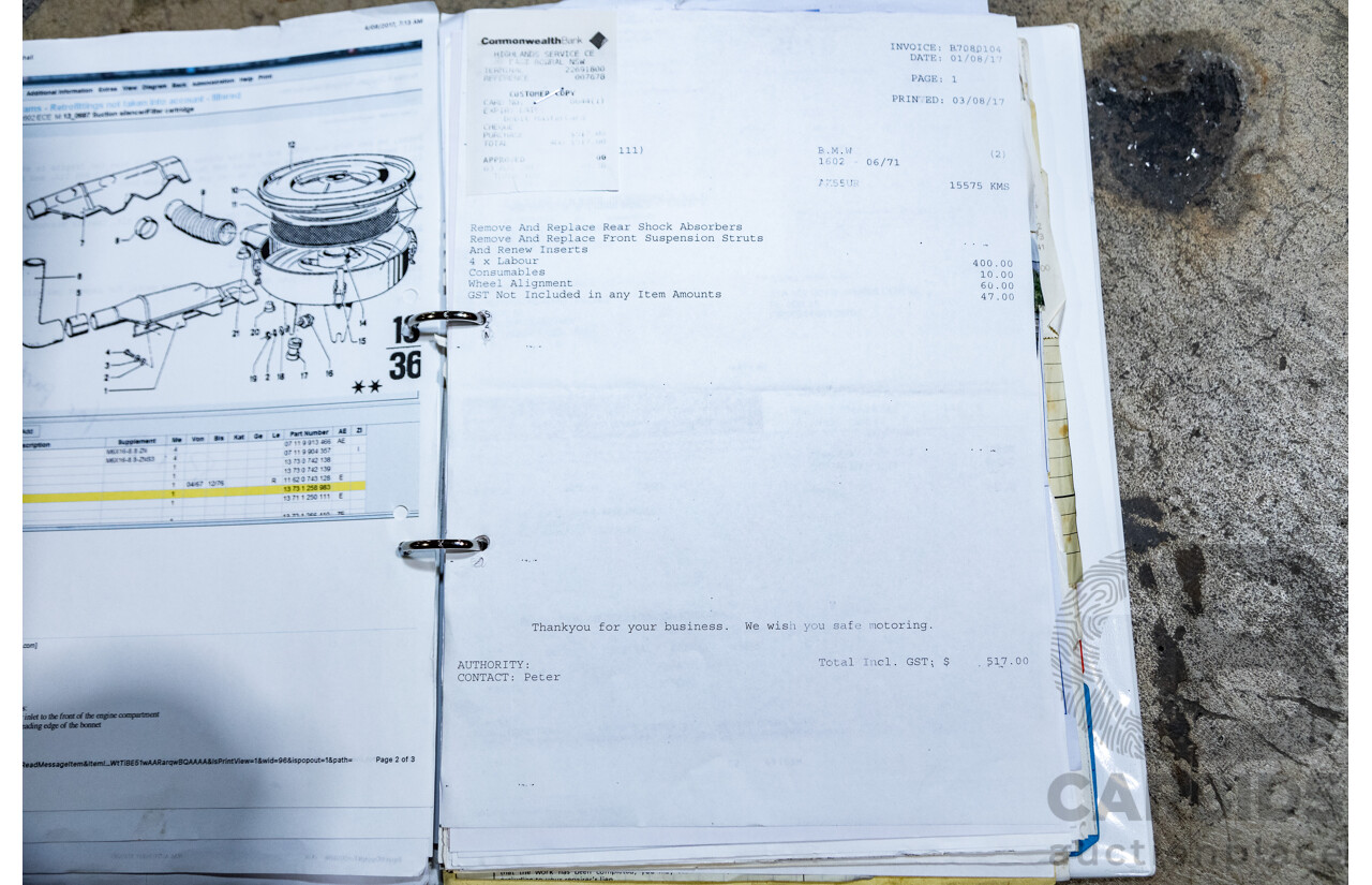 1/1971 BMW 1602 2d Coupe Inka Orange 1.6L