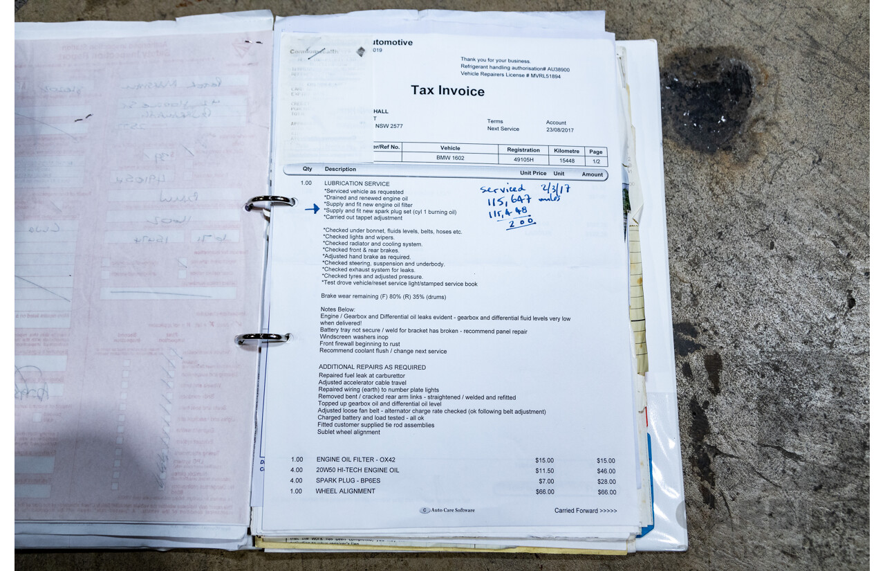 1/1971 BMW 1602 2d Coupe Inka Orange 1.6L