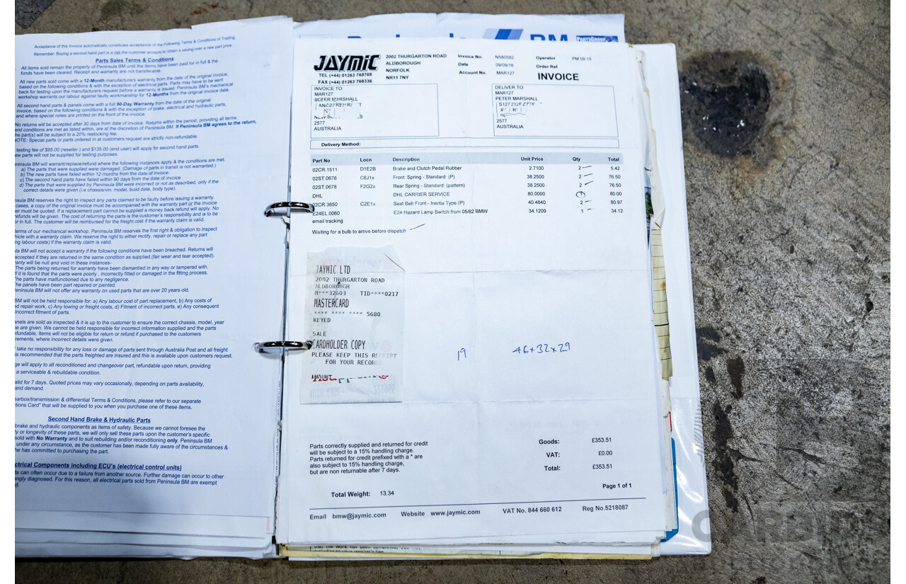 1/1971 BMW 1602 2d Coupe Inka Orange 1.6L