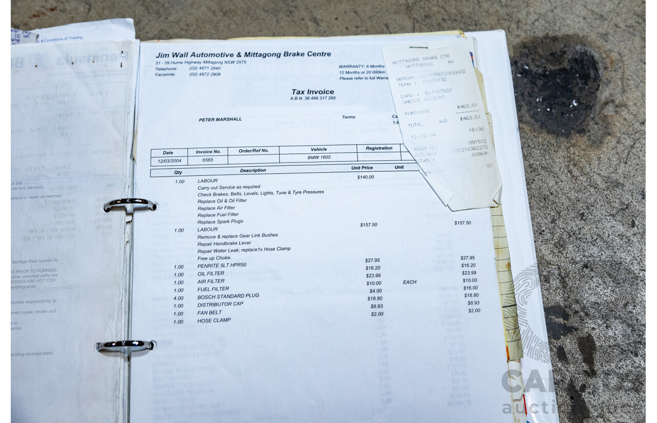 1/1971 BMW 1602 2d Coupe Inka Orange 1.6L