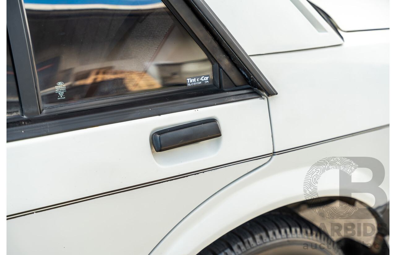 4/1986 Ford Falcon S-Pak XF 4d Sedan Sno White 4.1L