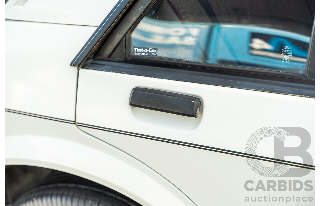 4/1986 Ford Falcon S-Pak XF 4d Sedan Sno White 4.1L