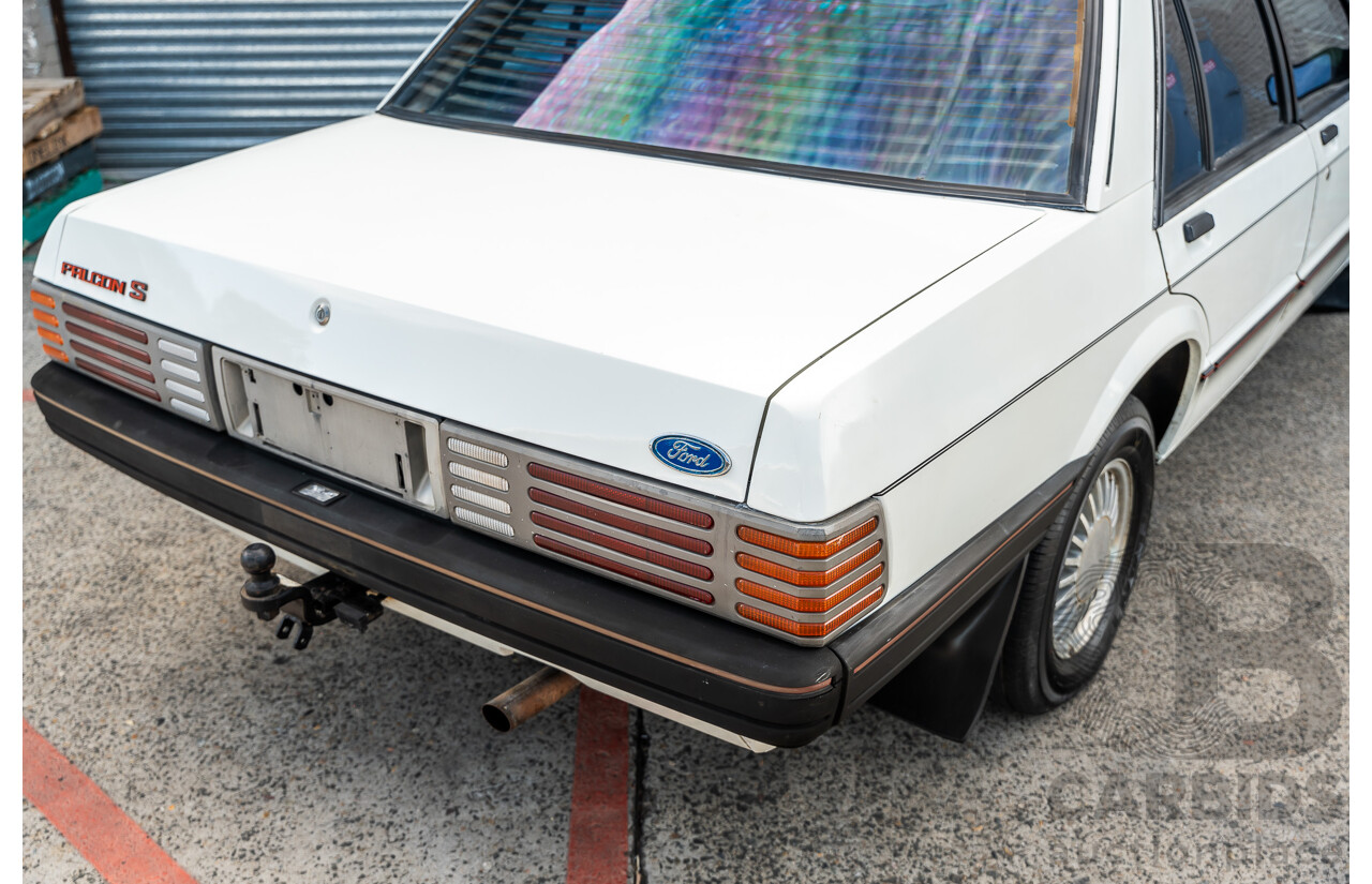 4/1986 Ford Falcon S-Pak XF 4d Sedan Sno White 4.1L