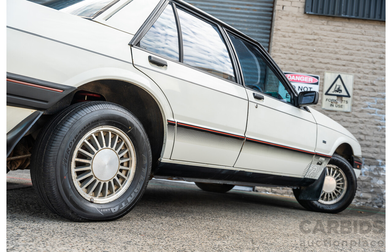 4/1986 Ford Falcon S-Pak XF 4d Sedan Sno White 4.1L