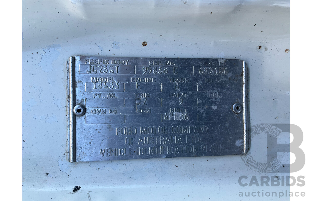 4/1986 Ford Falcon S-Pak XF 4d Sedan Sno White 4.1L