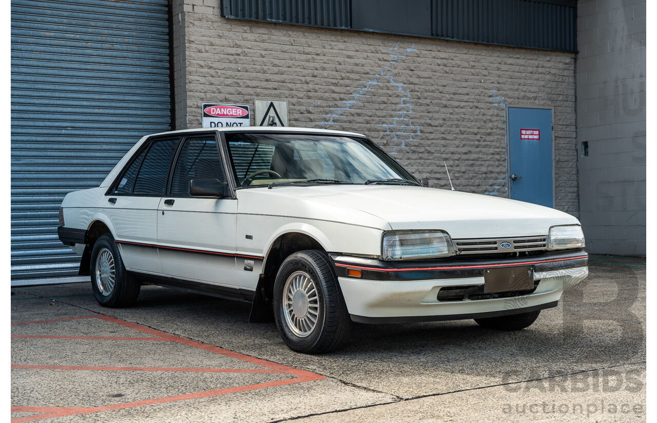 4/1986 Ford Falcon S-Pak XF 4d Sedan Sno White 4.1L
