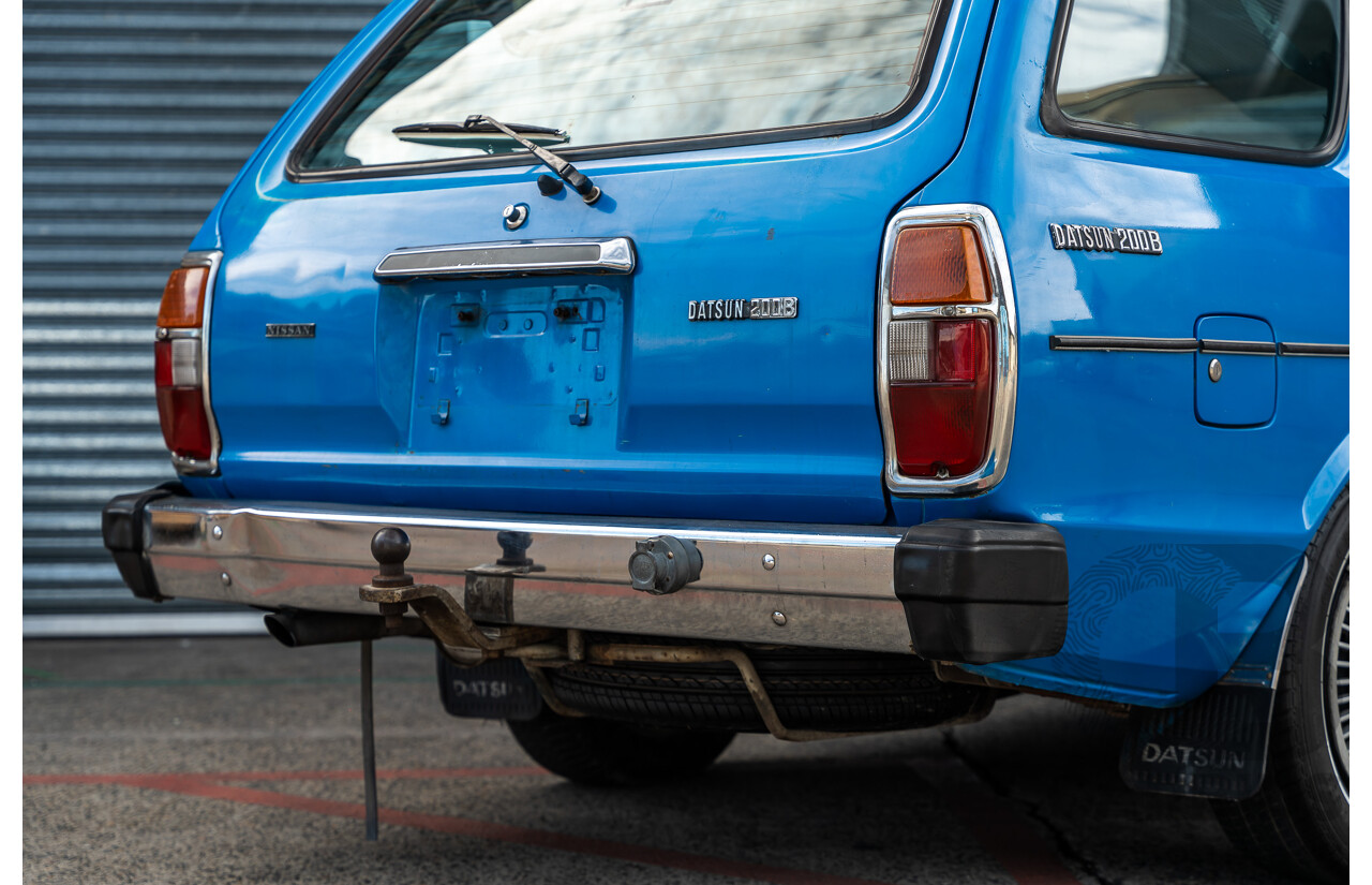 8/1980 Datsun 200b GL 810 4d Wagon Blue 2.0L