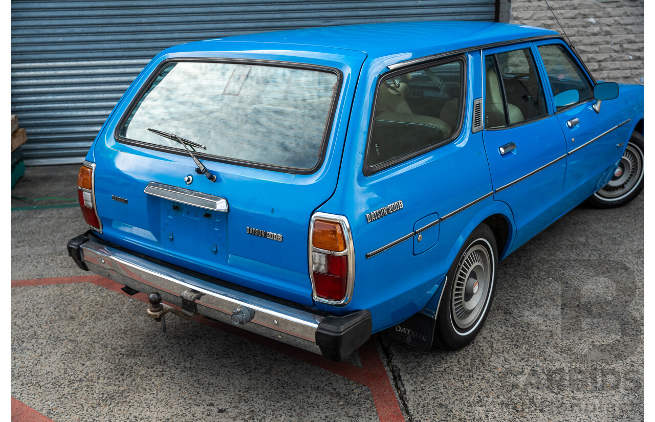 8/1980 Datsun 200b GL 810 4d Wagon Blue 2.0L