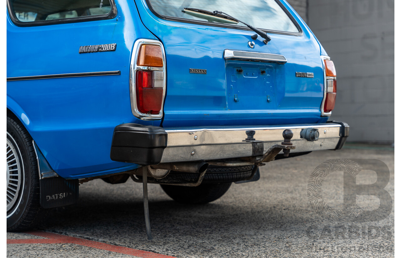 8/1980 Datsun 200b GL 810 4d Wagon Blue 2.0L
