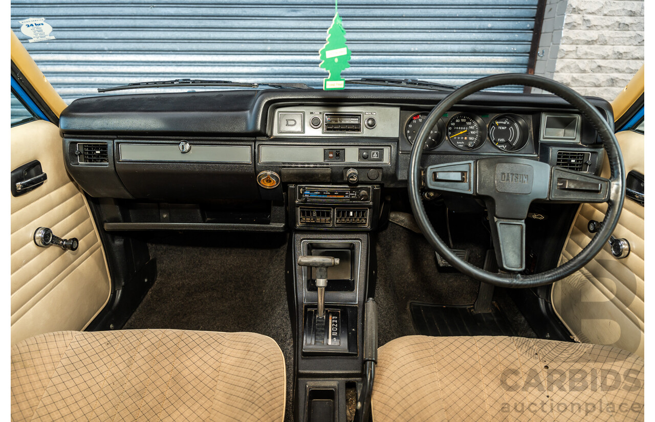 8/1980 Datsun 200b GL 810 4d Wagon Blue 2.0L