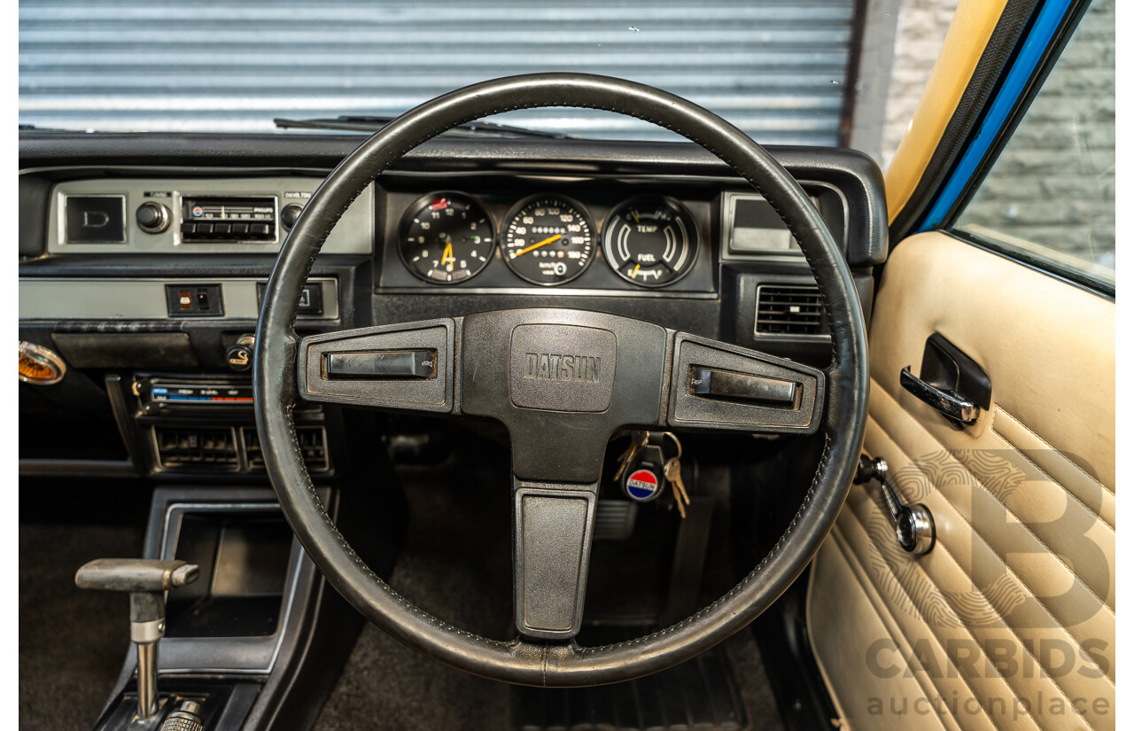 8/1980 Datsun 200b GL 810 4d Wagon Blue 2.0L