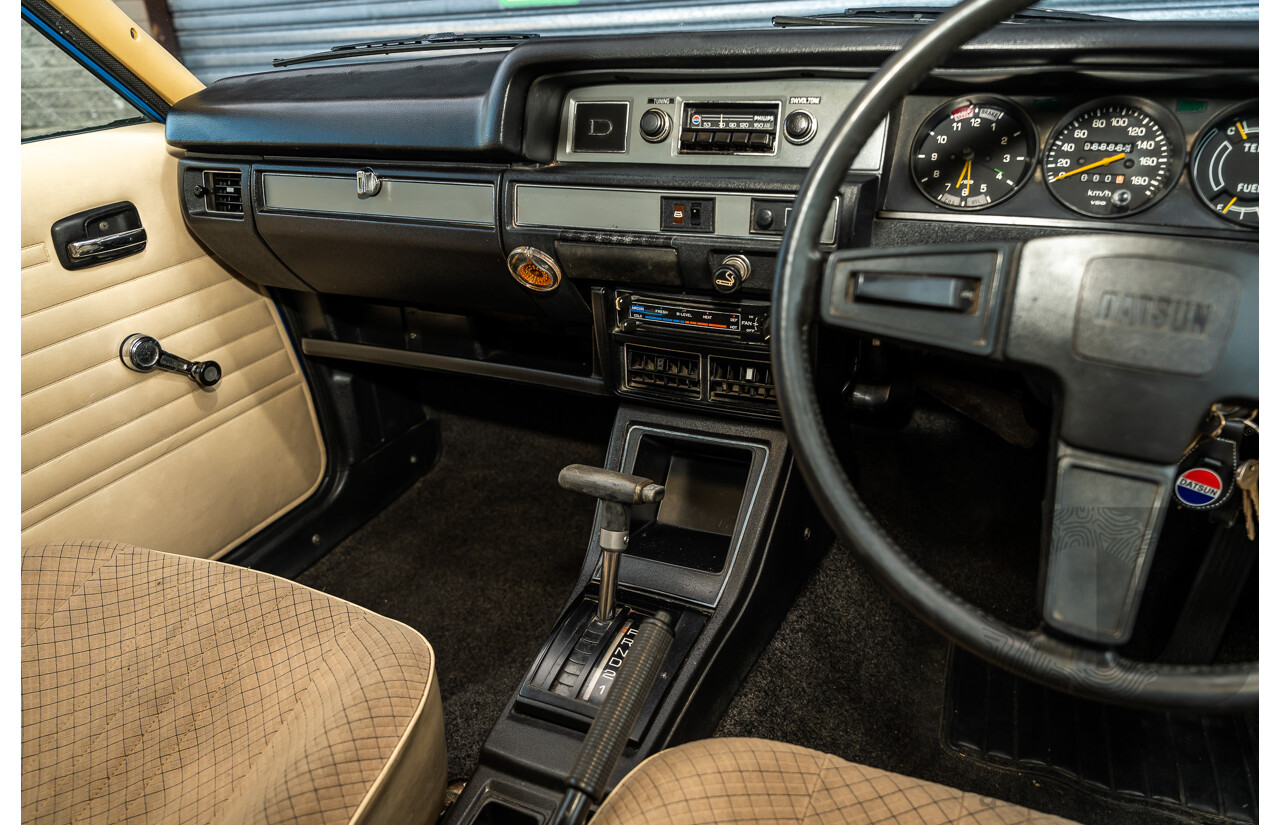 8/1980 Datsun 200b GL 810 4d Wagon Blue 2.0L