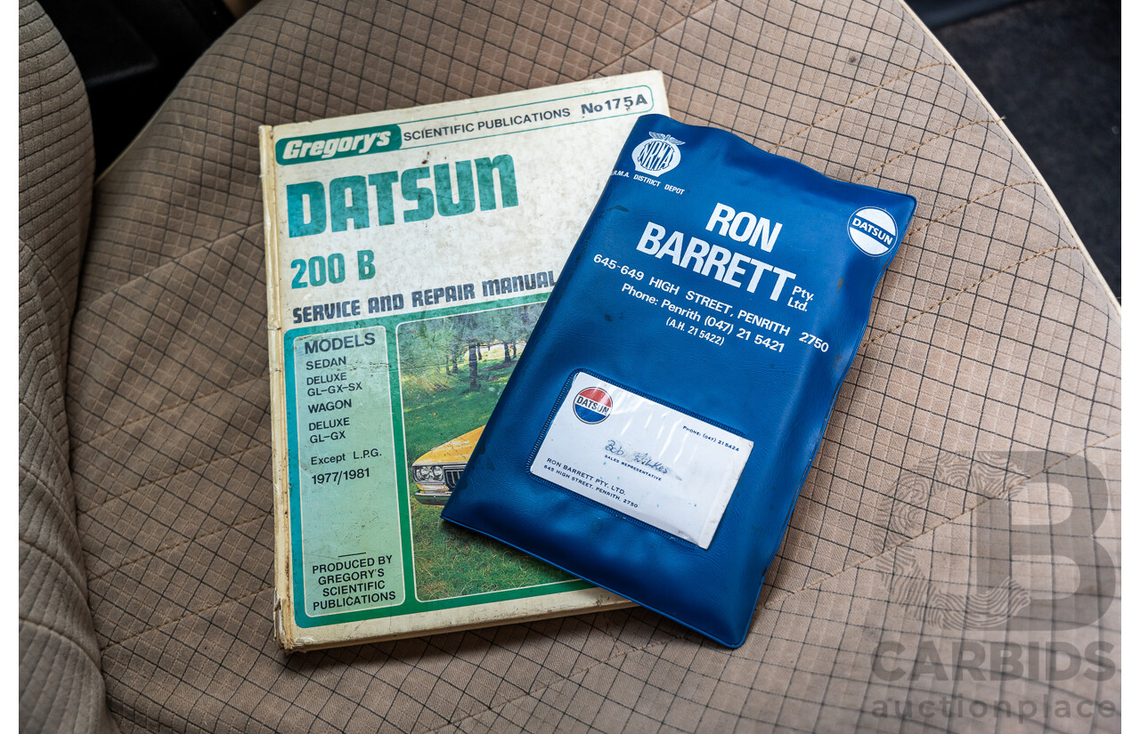 8/1980 Datsun 200b GL 810 4d Wagon Blue 2.0L
