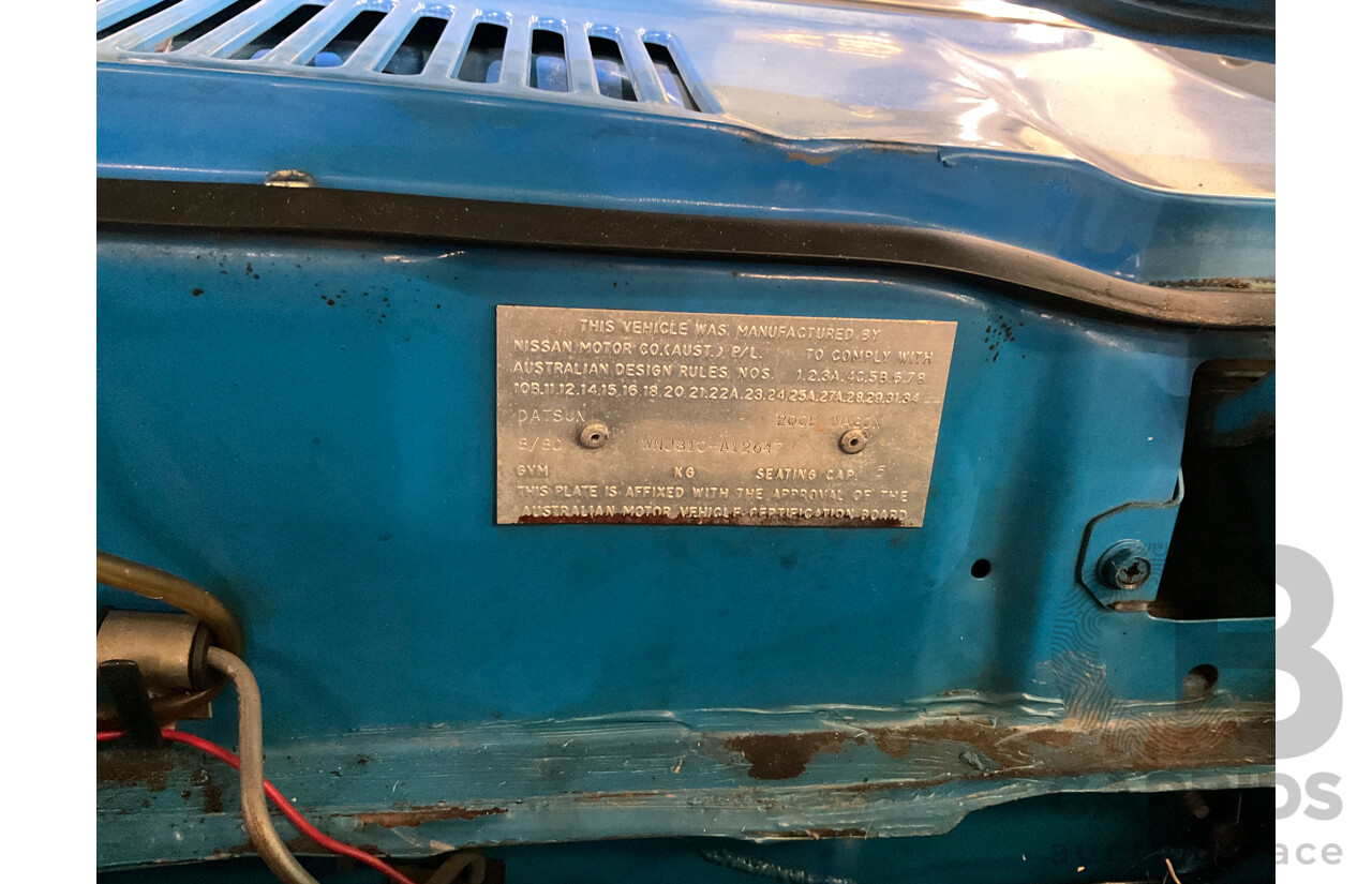 8/1980 Datsun 200b GL 810 4d Wagon Blue 2.0L