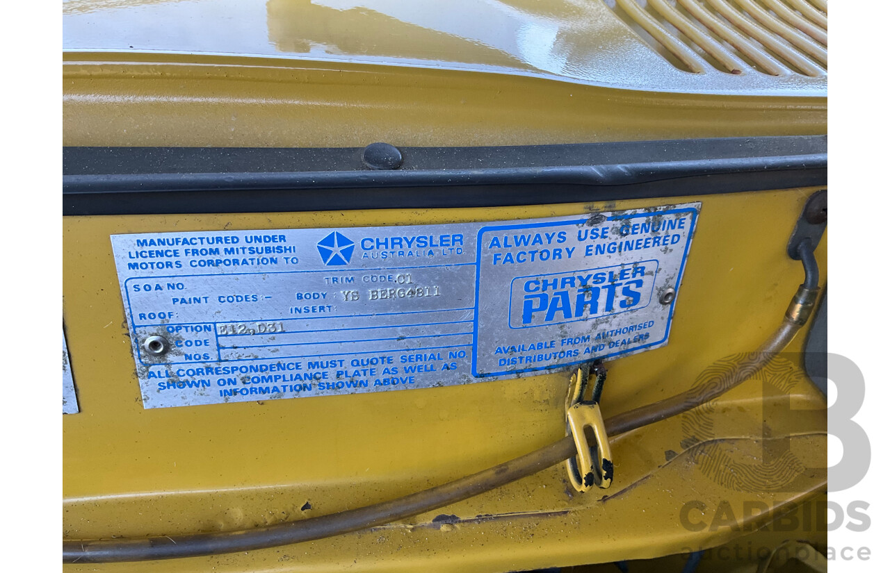 7/1977 Chrysler Galant XL GD 4d Sedan Gold 1.6L