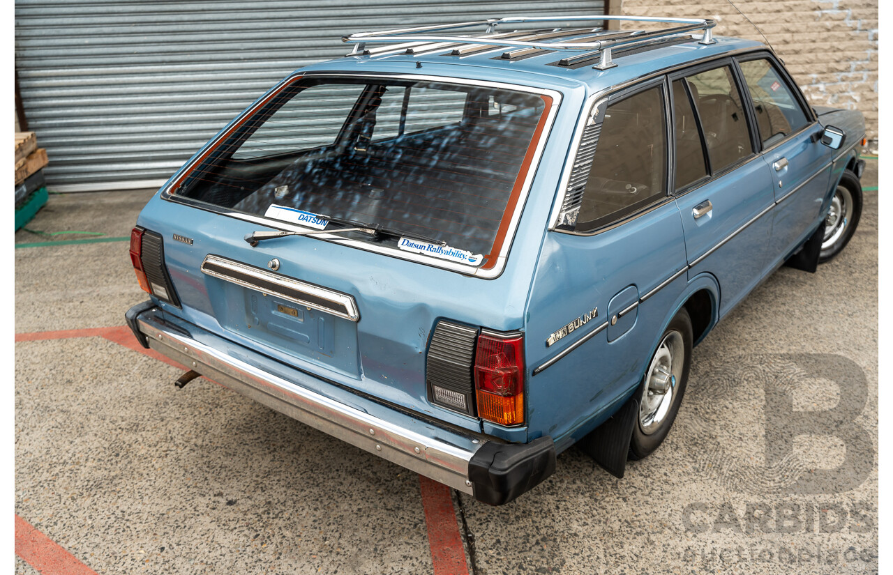 9/1979 Datsun Sunny B310 4d Wagon Blue 1.4L