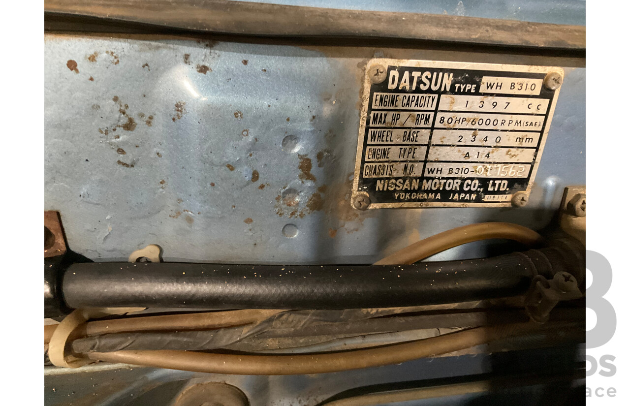 9/1979 Datsun Sunny B310 4d Wagon Blue 1.4L