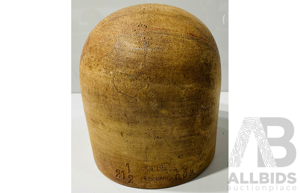 Vintage Godfrey Melbourne Hat Block