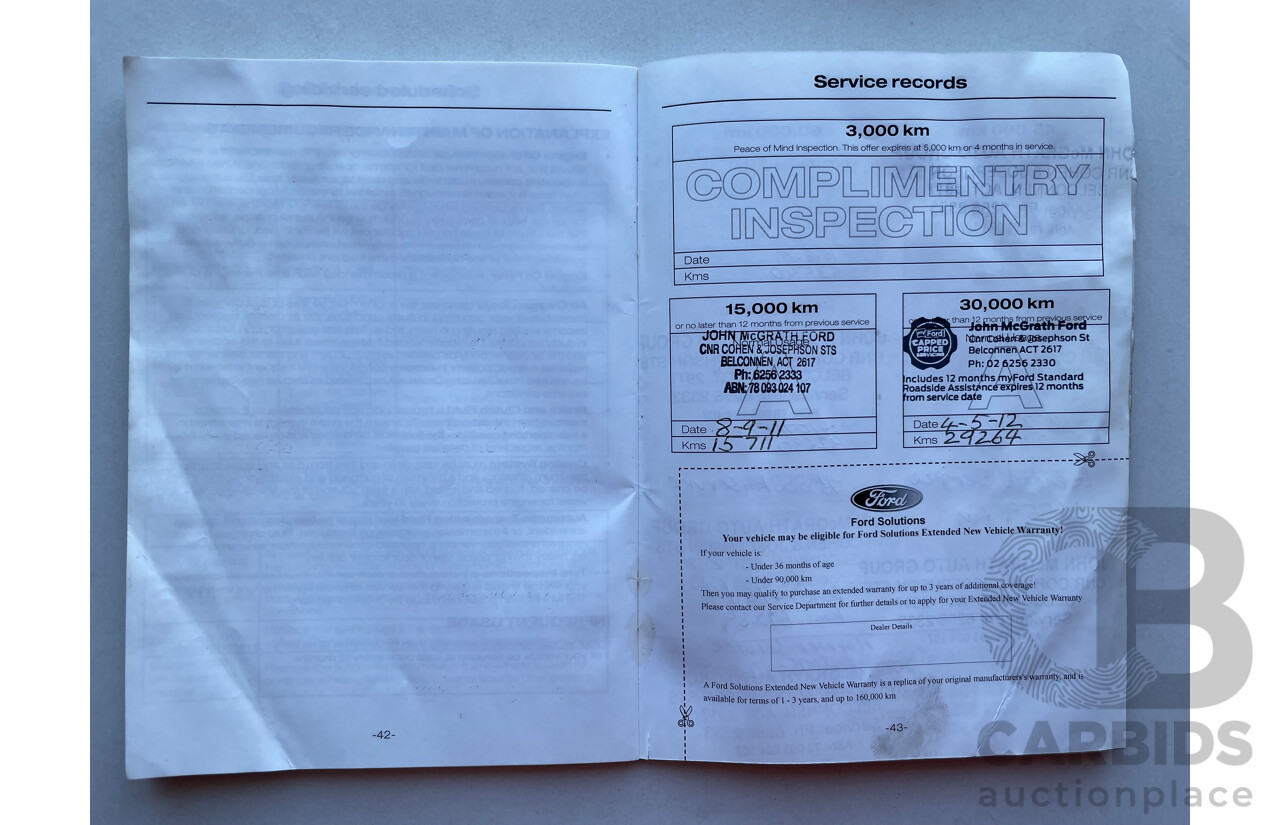 04/2010 Ford Fiesta ECONETIC FWD WS 5D Hatchback Red 1.6L