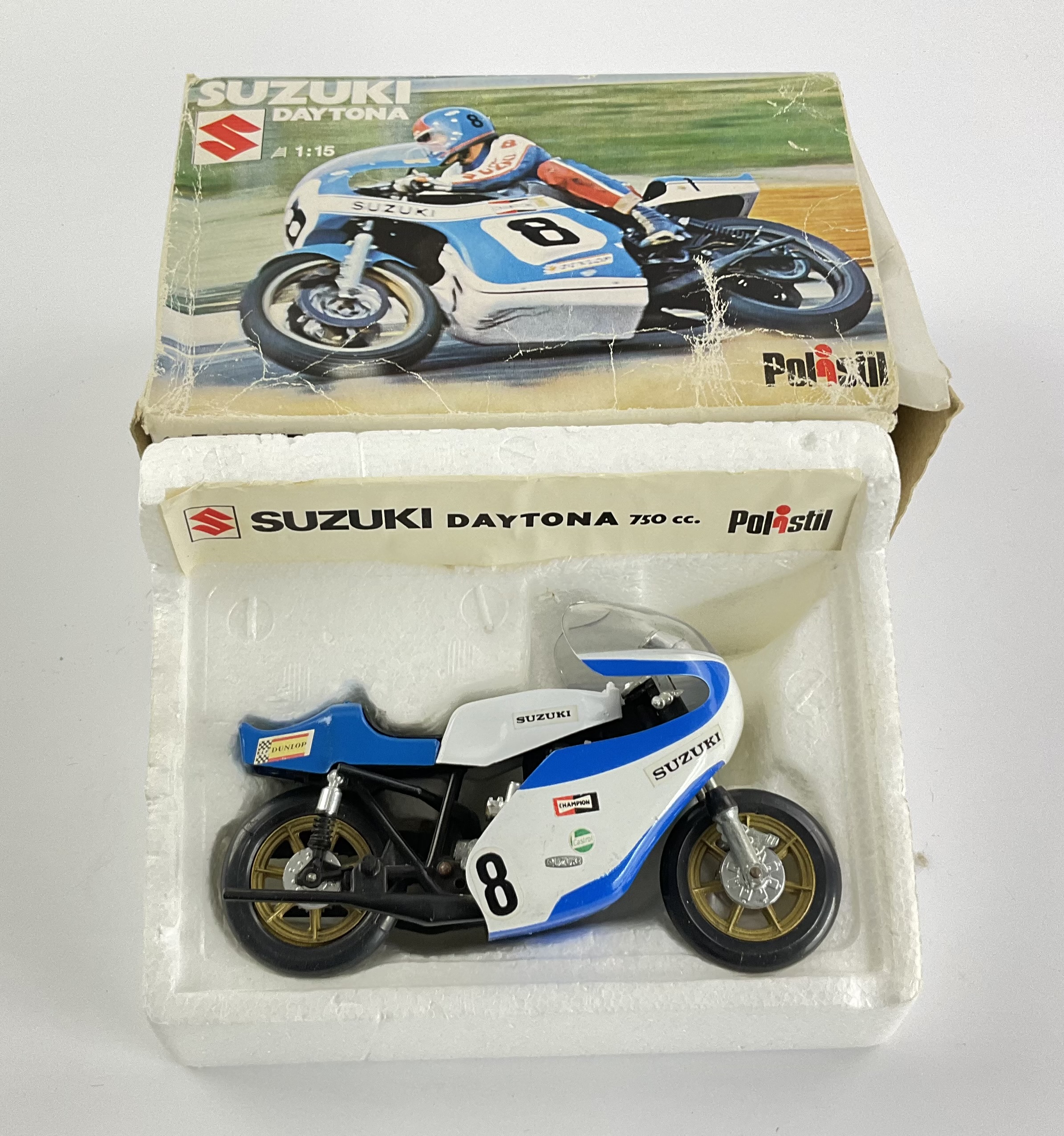 Moto Suzuki Rg Daytona 750 Avec Boîte Polistil 1975