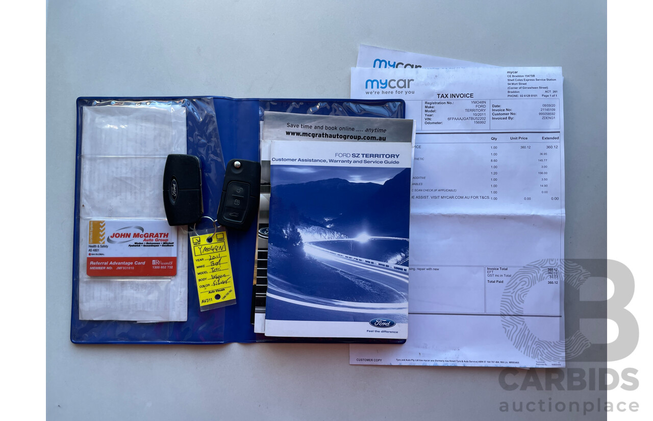 10/2011 Ford Territory TS (RWD) RWD SZ 4D Wagon Silver 2.7L