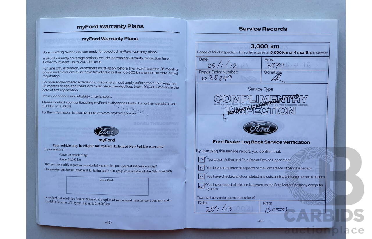 10/2011 Ford Territory TS (RWD) RWD SZ 4D Wagon Silver 2.7L