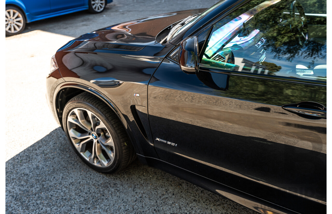 4/2014 BMW X5 Xdrive 50i F15 (AWD) MY14 M-Sport Pack 4d Wagon Sapphire Black Metallic Twin Turbo V8 4.4L