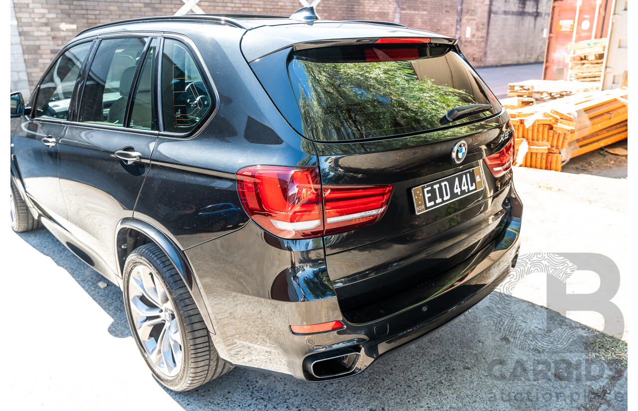 4/2014 BMW X5 Xdrive 50i F15 (AWD) MY14 M-Sport Pack 4d Wagon Sapphire Black Metallic Twin Turbo V8 4.4L