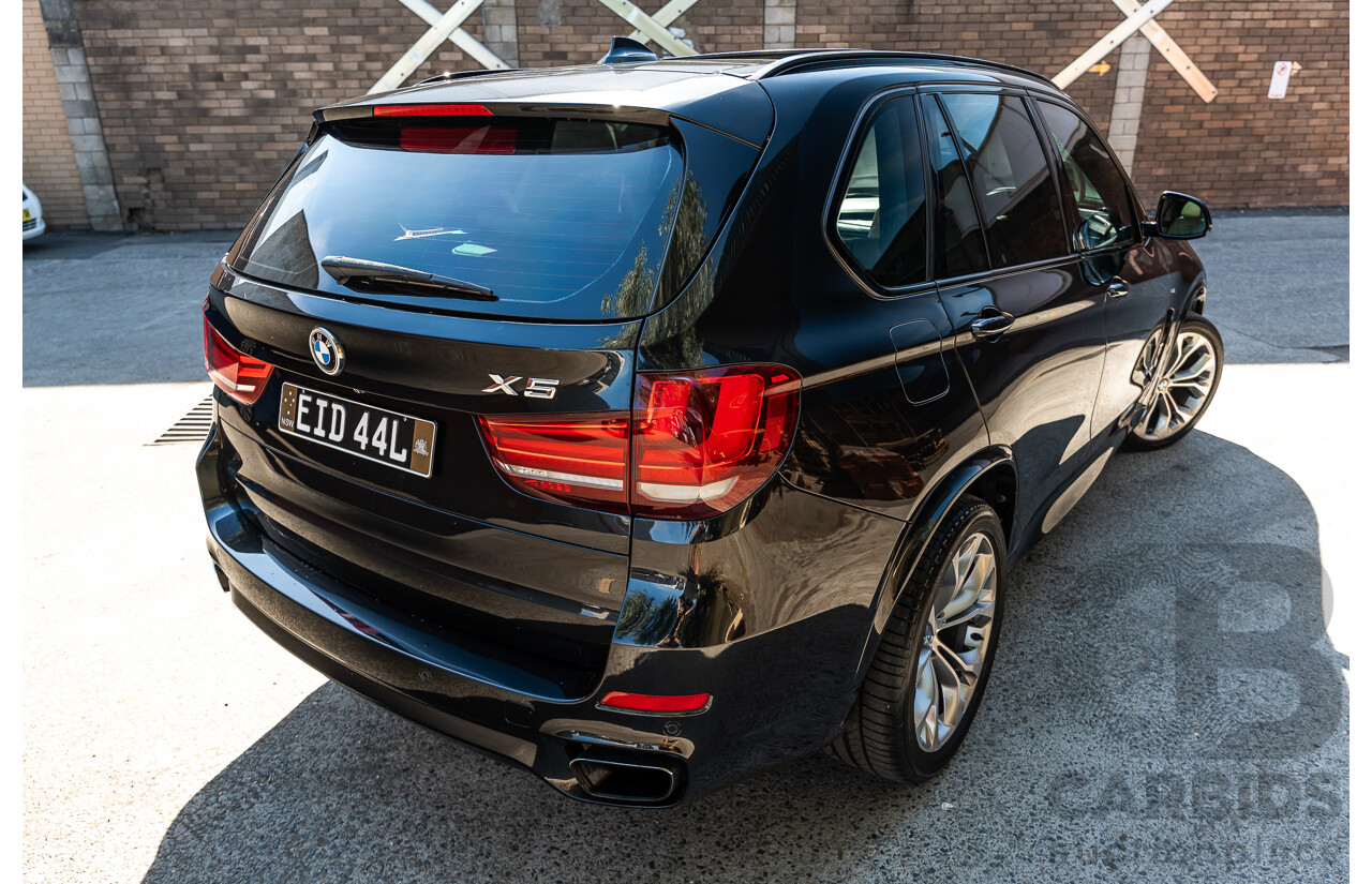4/2014 BMW X5 Xdrive 50i F15 (AWD) MY14 M-Sport Pack 4d Wagon Sapphire Black Metallic Twin Turbo V8 4.4L