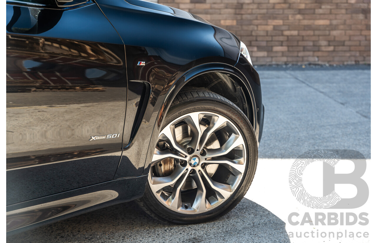 4/2014 BMW X5 Xdrive 50i F15 (AWD) MY14 M-Sport Pack 4d Wagon Sapphire Black Metallic Twin Turbo V8 4.4L
