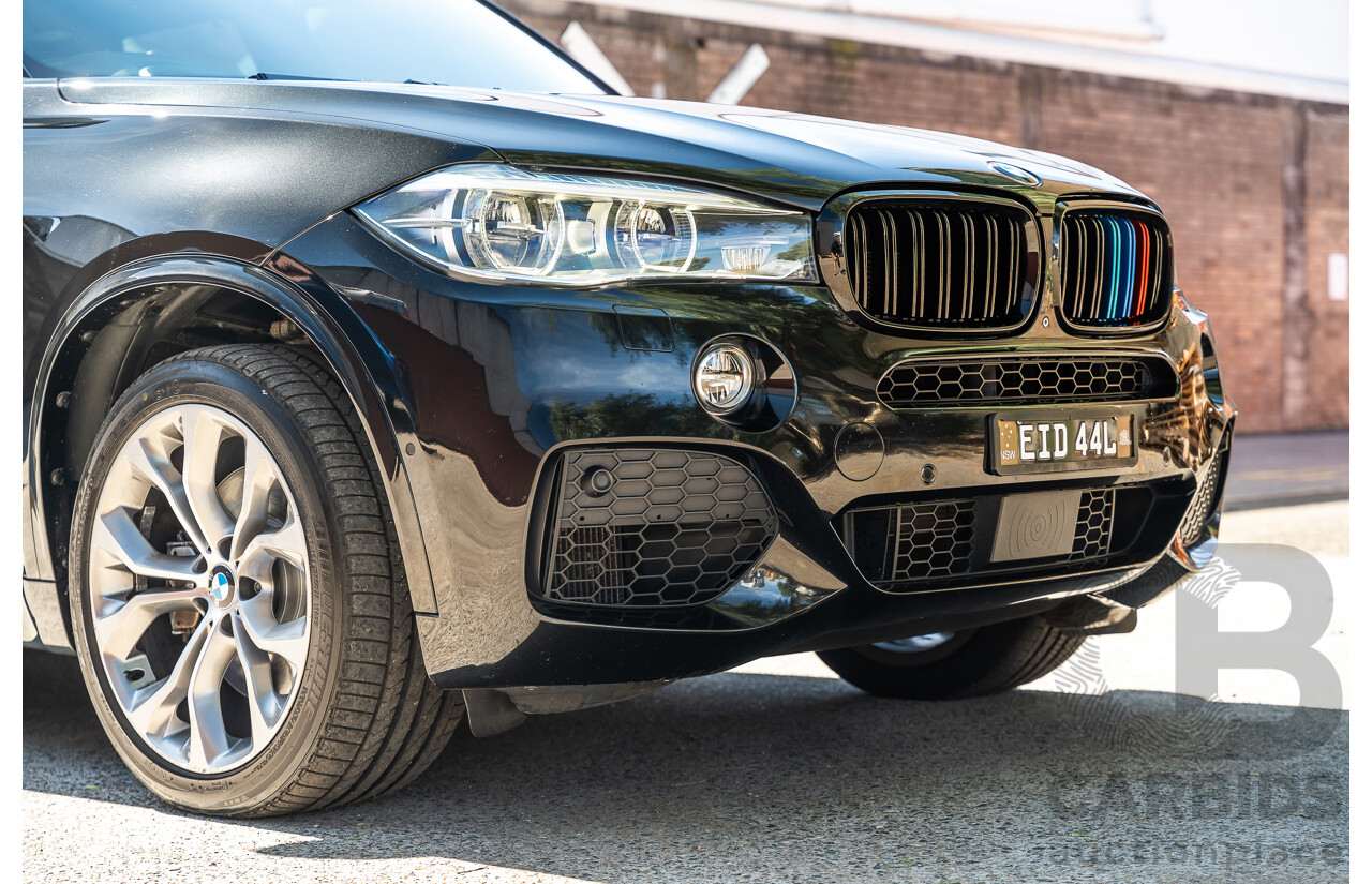 4/2014 BMW X5 Xdrive 50i F15 (AWD) MY14 M-Sport Pack 4d Wagon Sapphire Black Metallic Twin Turbo V8 4.4L