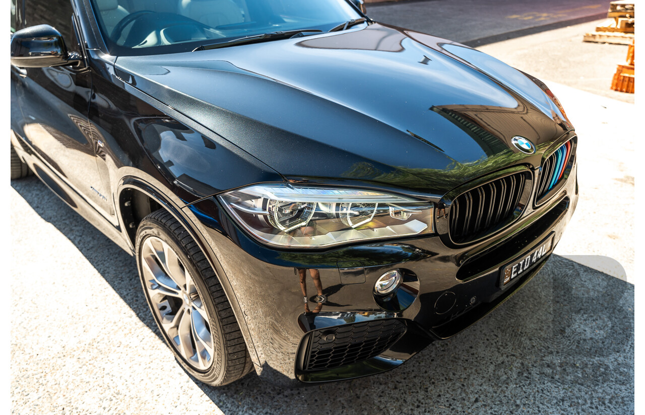 4/2014 BMW X5 Xdrive 50i F15 (AWD) MY14 M-Sport Pack 4d Wagon Sapphire Black Metallic Twin Turbo V8 4.4L