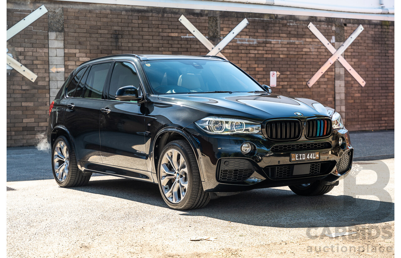4/2014 BMW X5 Xdrive 50i F15 (AWD) MY14 M-Sport Pack 4d Wagon Sapphire Black Metallic Twin Turbo V8 4.4L