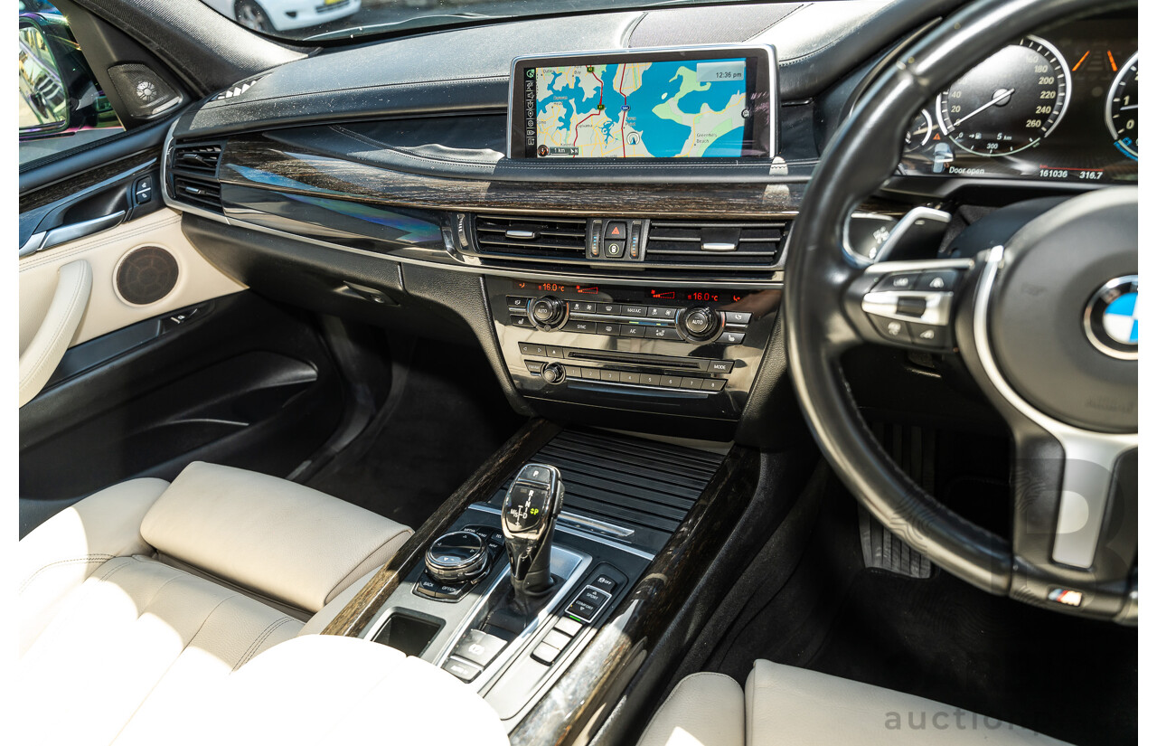 4/2014 BMW X5 Xdrive 50i F15 (AWD) MY14 M-Sport Pack 4d Wagon Sapphire Black Metallic Twin Turbo V8 4.4L