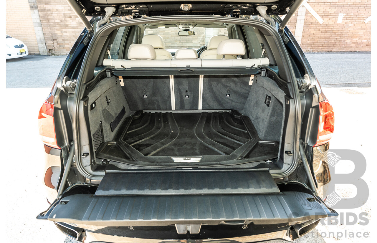 4/2014 BMW X5 Xdrive 50i F15 (AWD) MY14 M-Sport Pack 4d Wagon Sapphire Black Metallic Twin Turbo V8 4.4L