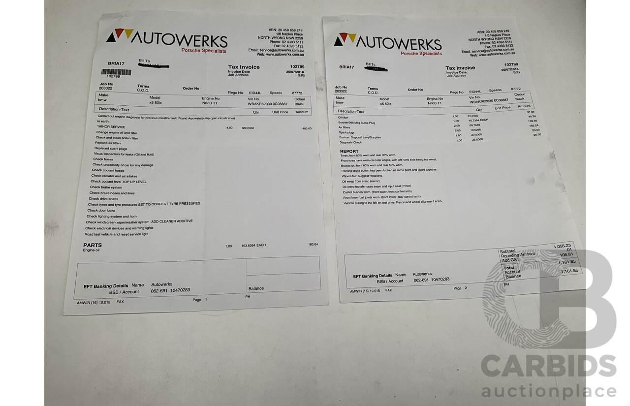 4/2014 BMW X5 Xdrive 50i F15 (AWD) MY14 M-Sport Pack 4d Wagon Sapphire Black Metallic Twin Turbo V8 4.4L