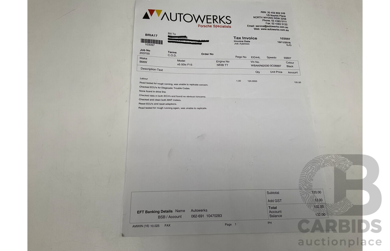 4/2014 BMW X5 Xdrive 50i F15 (AWD) MY14 M-Sport Pack 4d Wagon Sapphire Black Metallic Twin Turbo V8 4.4L