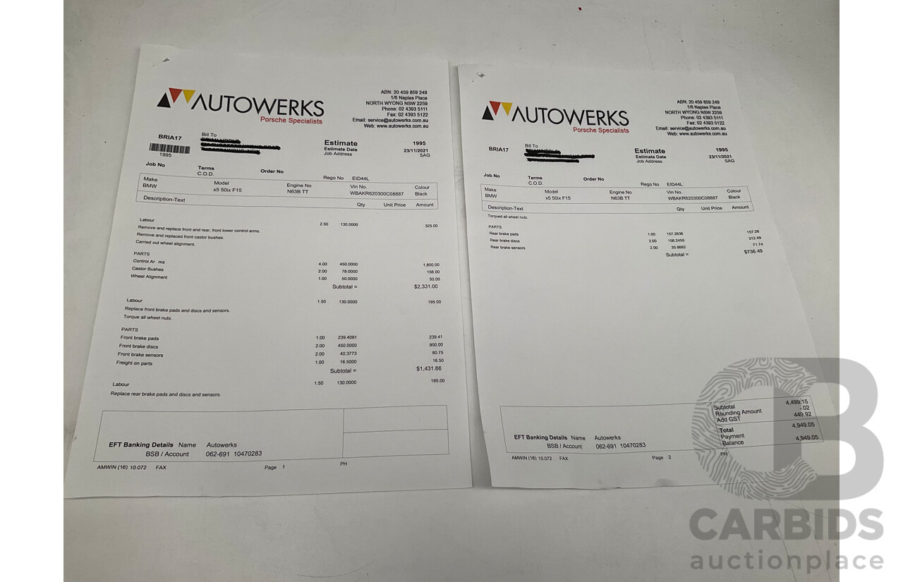 4/2014 BMW X5 Xdrive 50i F15 (AWD) MY14 M-Sport Pack 4d Wagon Sapphire Black Metallic Twin Turbo V8 4.4L