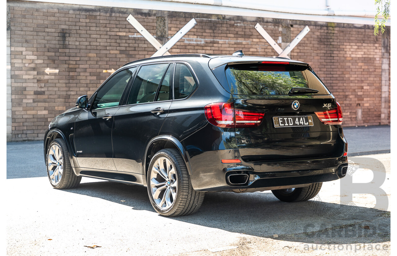 4/2014 BMW X5 Xdrive 50i F15 (AWD) MY14 M-Sport Pack 4d Wagon Sapphire Black Metallic Twin Turbo V8 4.4L