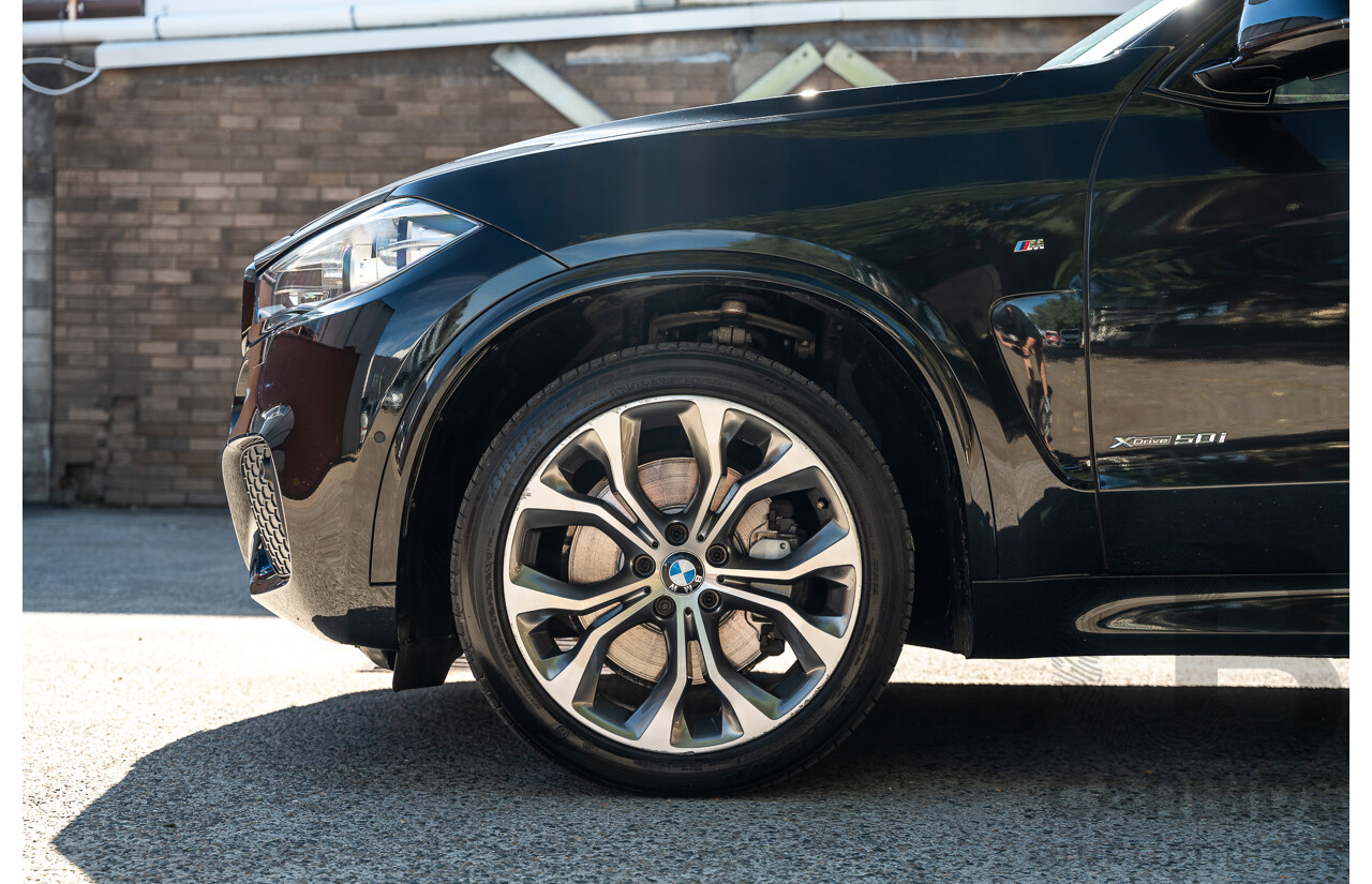 4/2014 BMW X5 Xdrive 50i F15 (AWD) MY14 M-Sport Pack 4d Wagon Sapphire Black Metallic Twin Turbo V8 4.4L