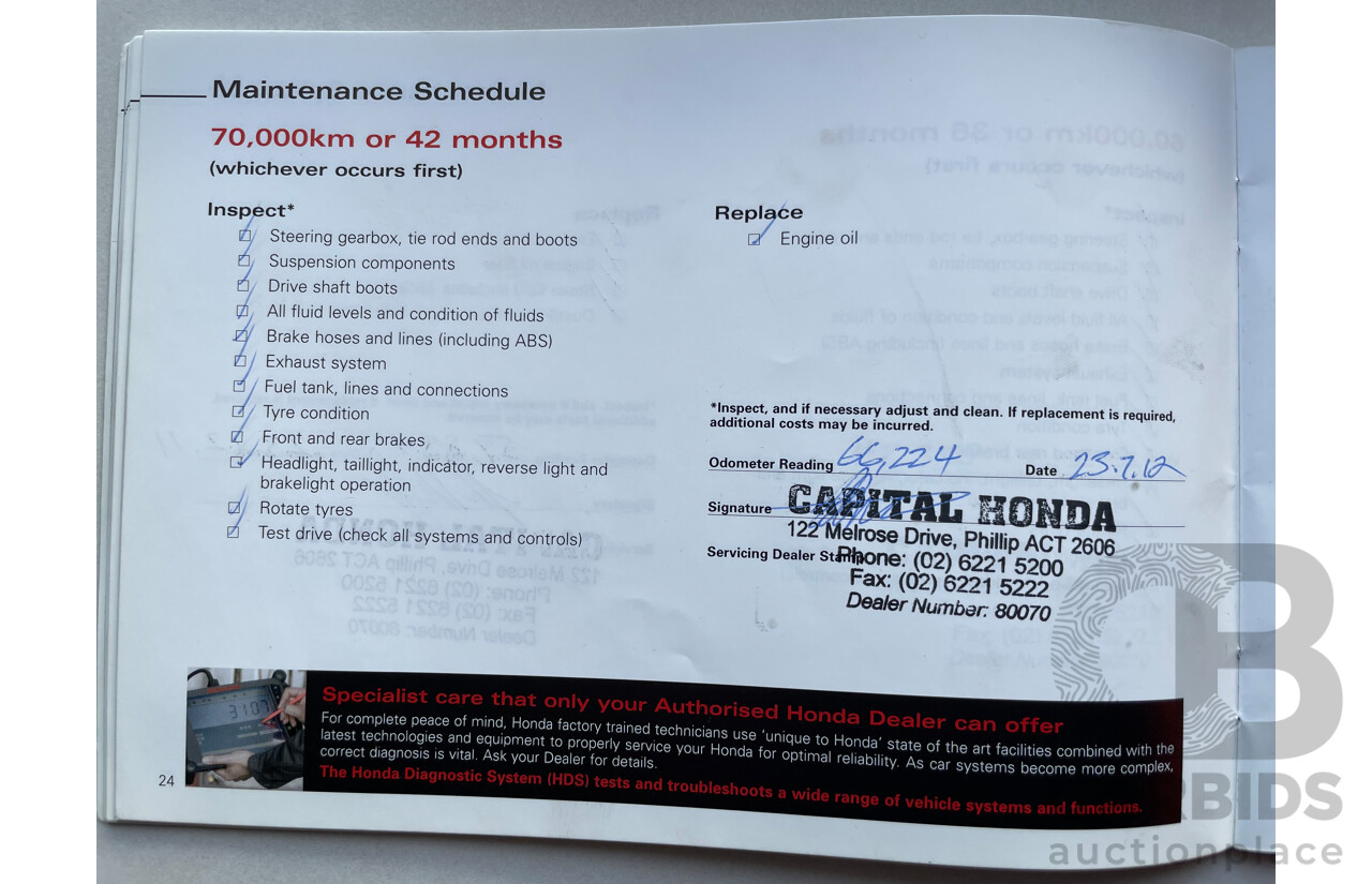 09/2007 Honda Accord EURO LUXURY FWD MY06 UPGRADE 4D Sedan Black 2.4L