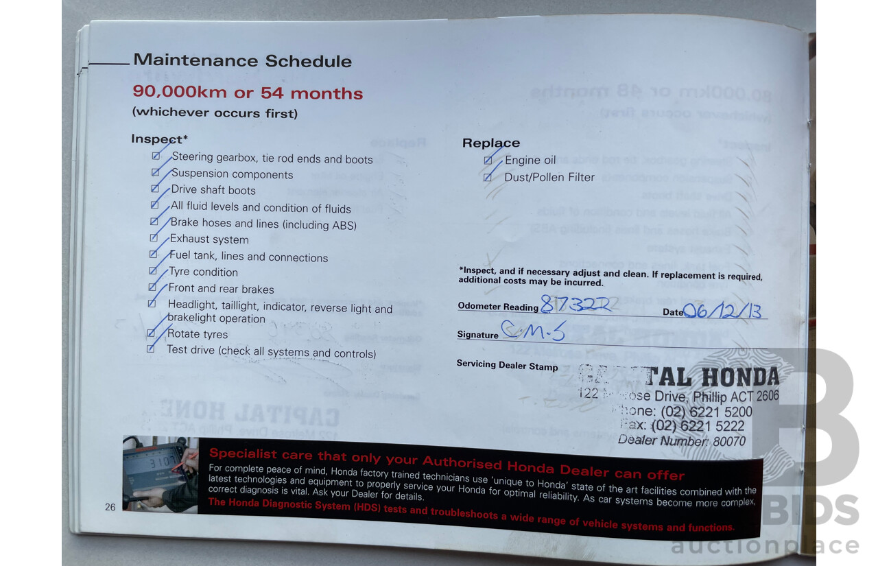 09/2007 Honda Accord EURO LUXURY FWD MY06 UPGRADE 4D Sedan Black 2.4L