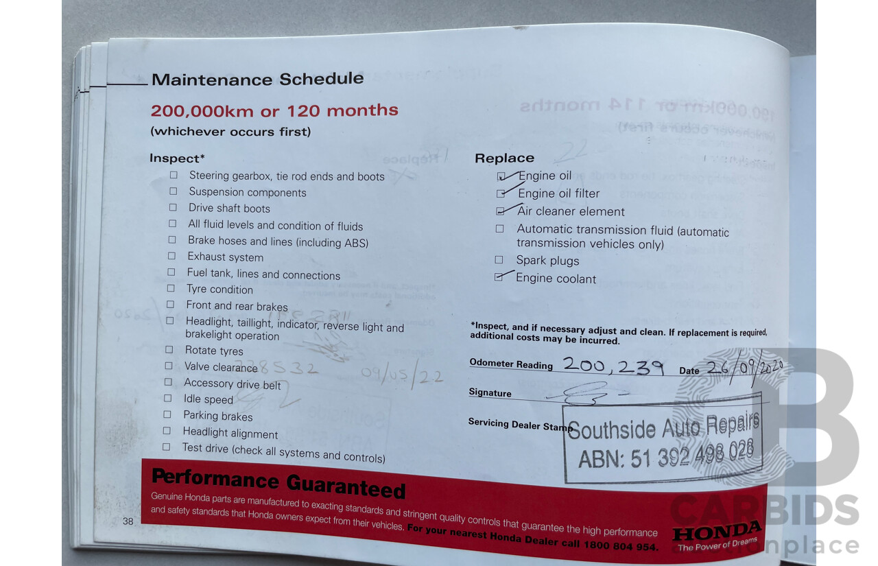 09/2007 Honda Accord EURO LUXURY FWD MY06 UPGRADE 4D Sedan Black 2.4L