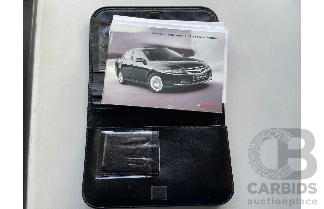 09/2007 Honda Accord EURO LUXURY FWD MY06 UPGRADE 4D Sedan Black 2.4L