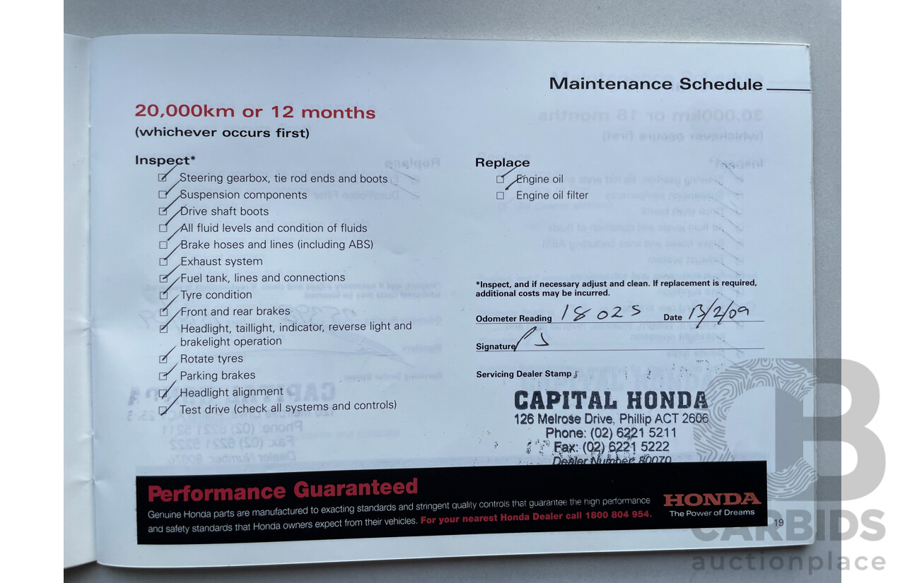 09/2007 Honda Accord EURO LUXURY FWD MY06 UPGRADE 4D Sedan Black 2.4L