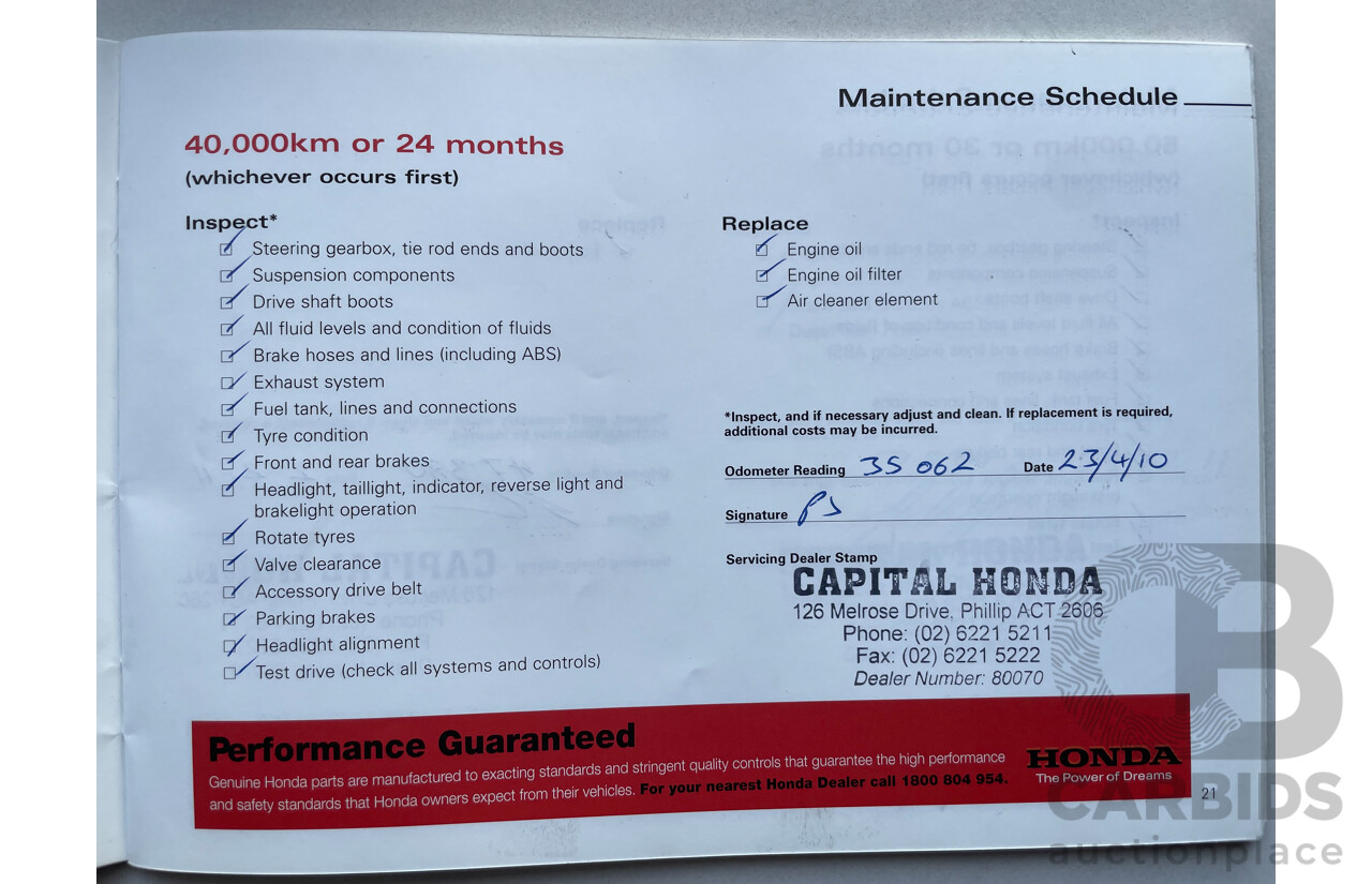 09/2007 Honda Accord EURO LUXURY FWD MY06 UPGRADE 4D Sedan Black 2.4L